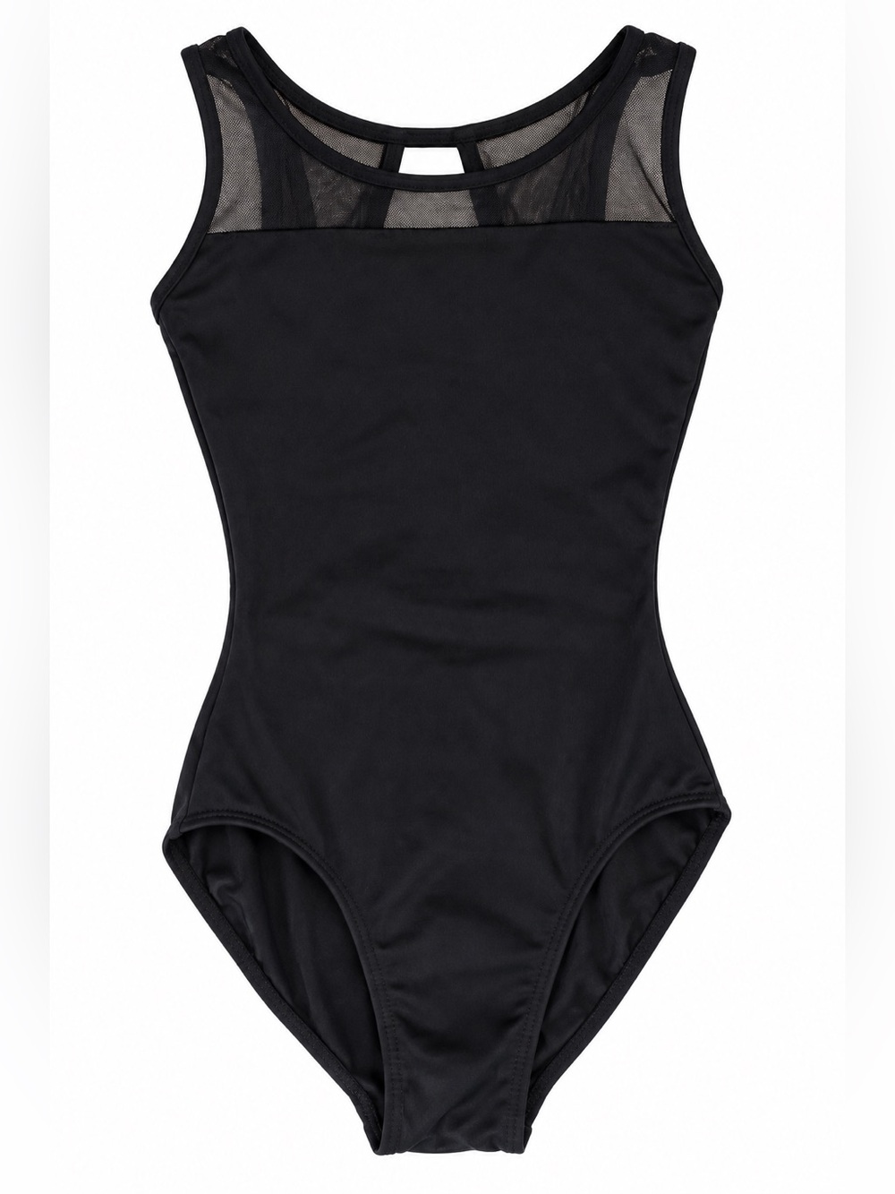 So Danca Girls Black Mesh Dance Gymnastics Leotard 6-8